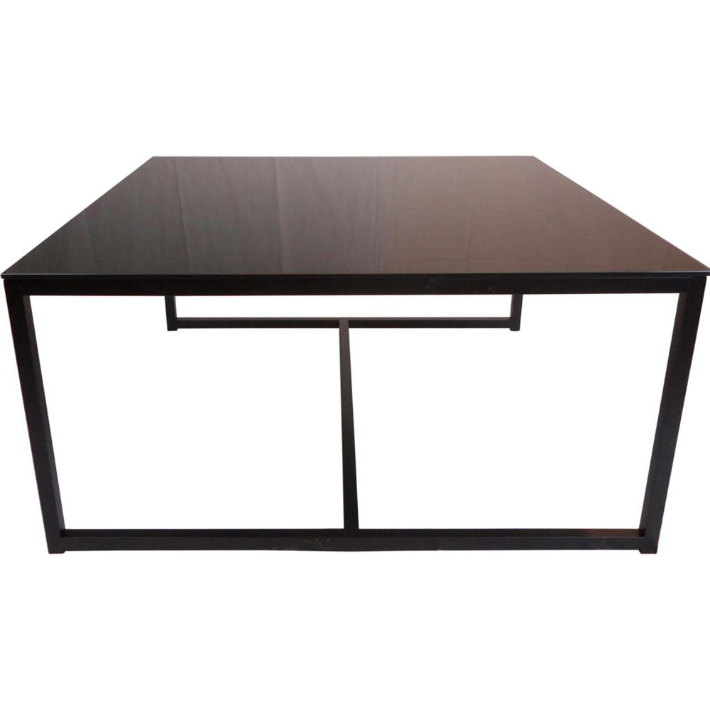 NFG - PIERRE Soffbord ,svart glas, 100×100 H48