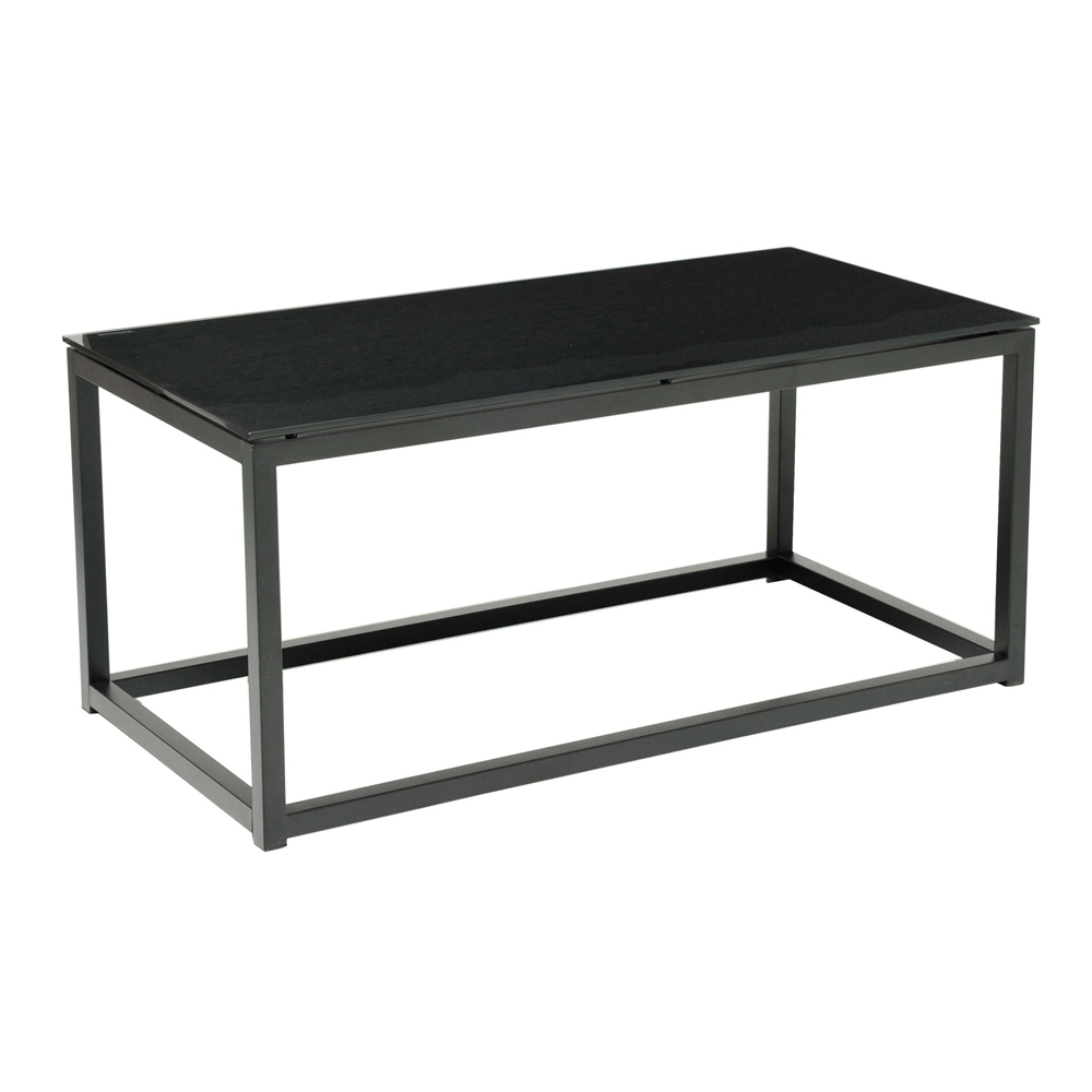 NFG - PIERRE Soffbord, svart glas, 94×47 H42