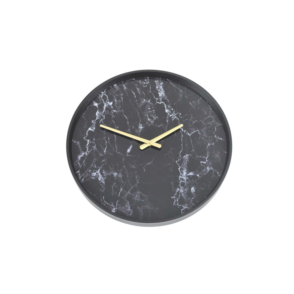 NFG - SATURN Klocka, svart marmorlook
