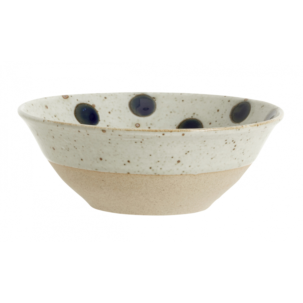 GRAINY dot bowl, sand/dark blue