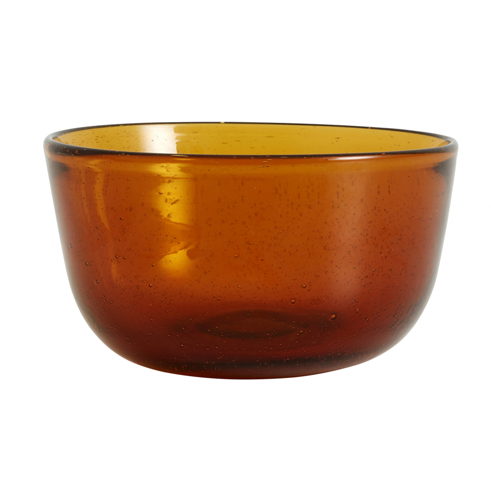 Nordal - Airy Bowl W/Bubbles, Amber