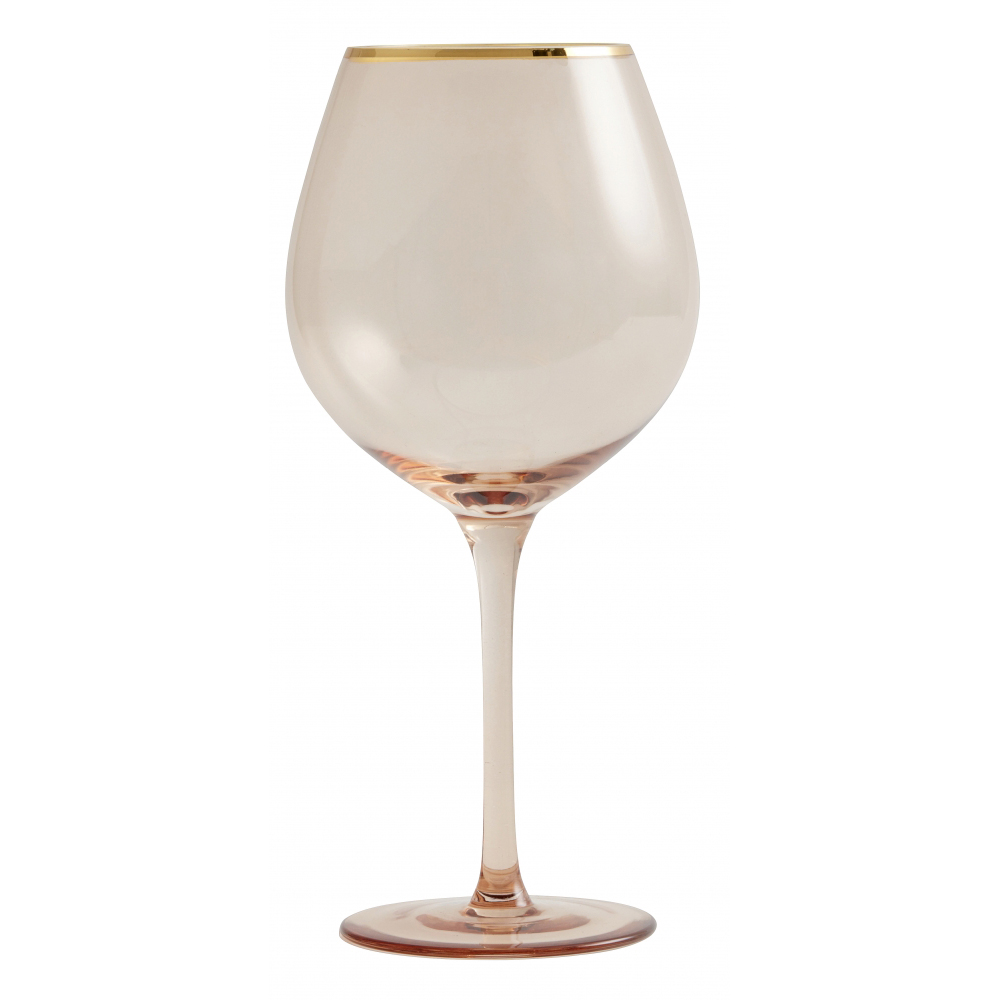 Nordal - Goldie Wine Glass W. Gold Rim