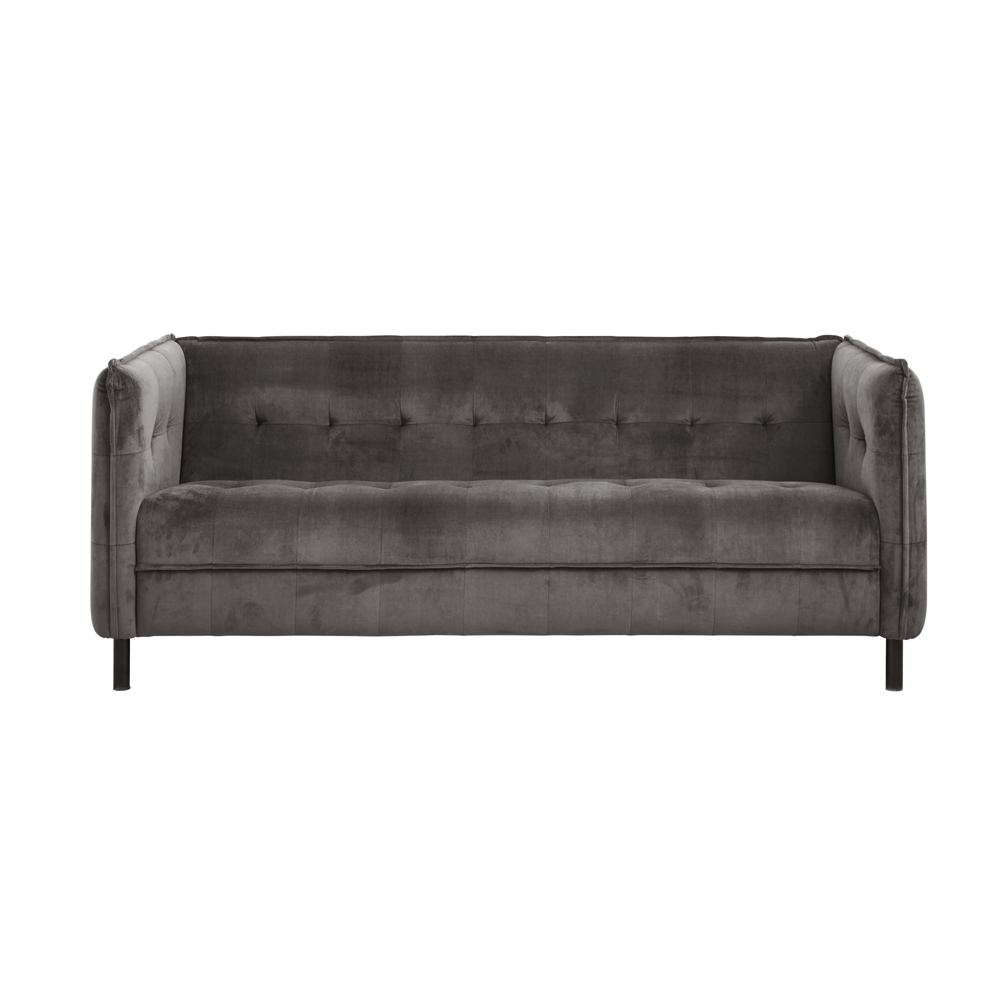 SOFIA couch, warm grey, velvet