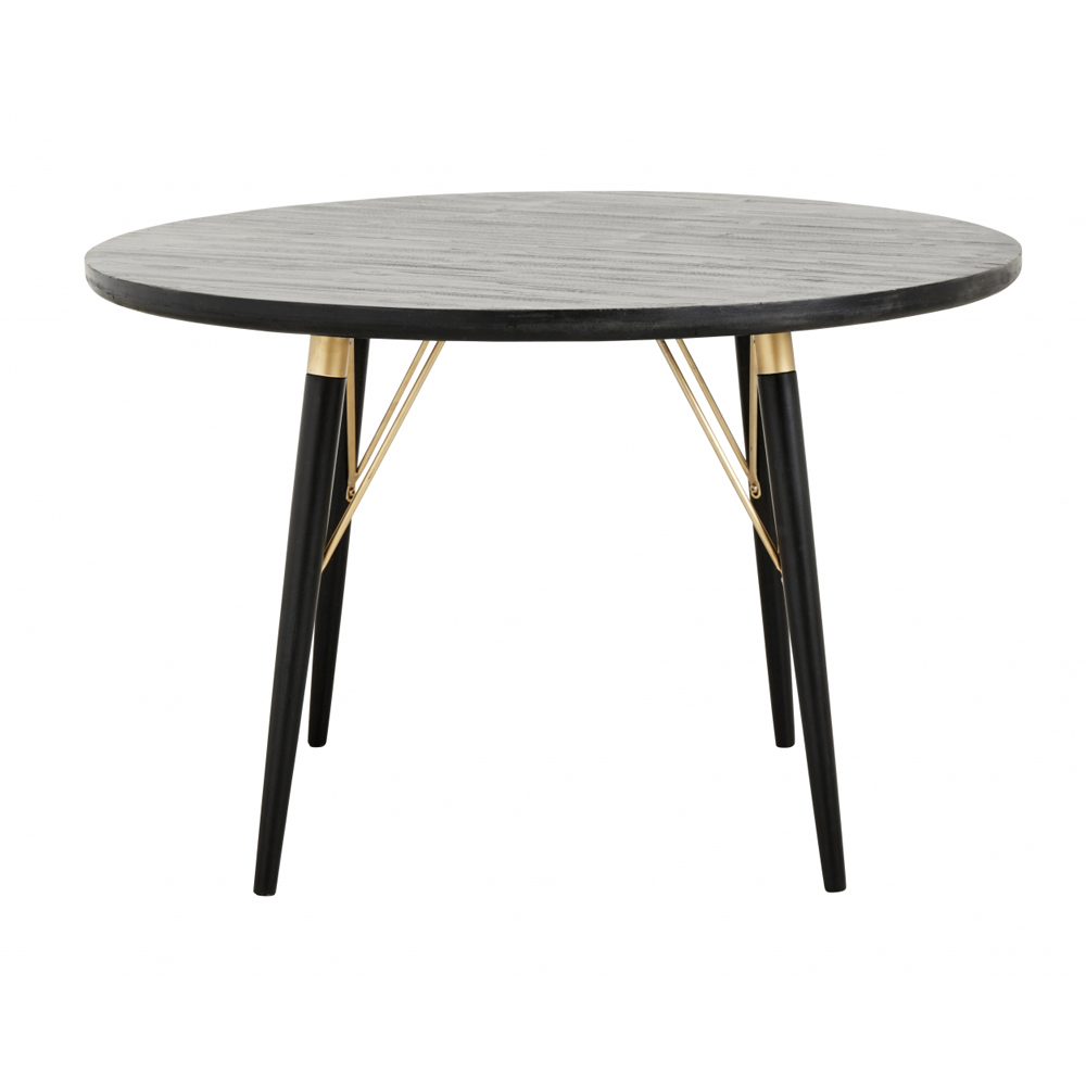 Nordal - Dining table, round, black wood