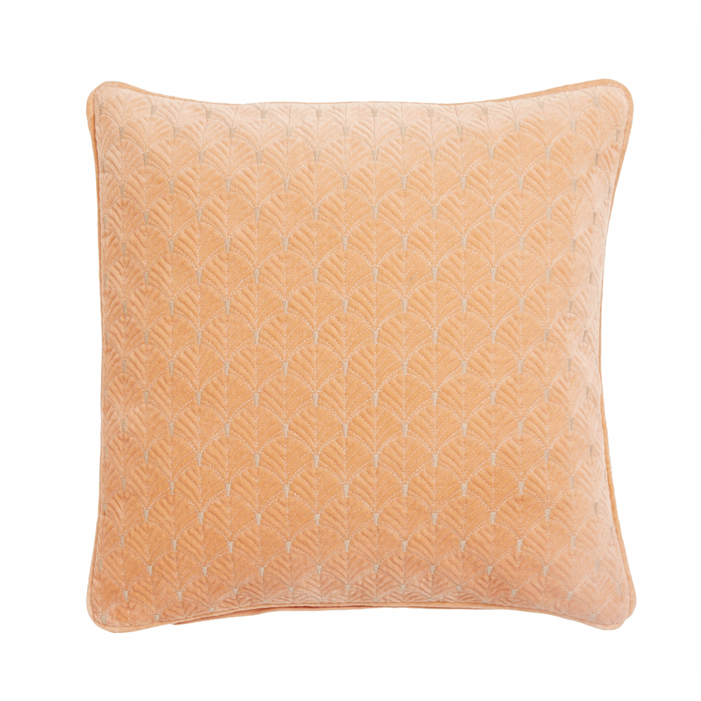 Nordal - Cushion cover, coral velvet, embroidery