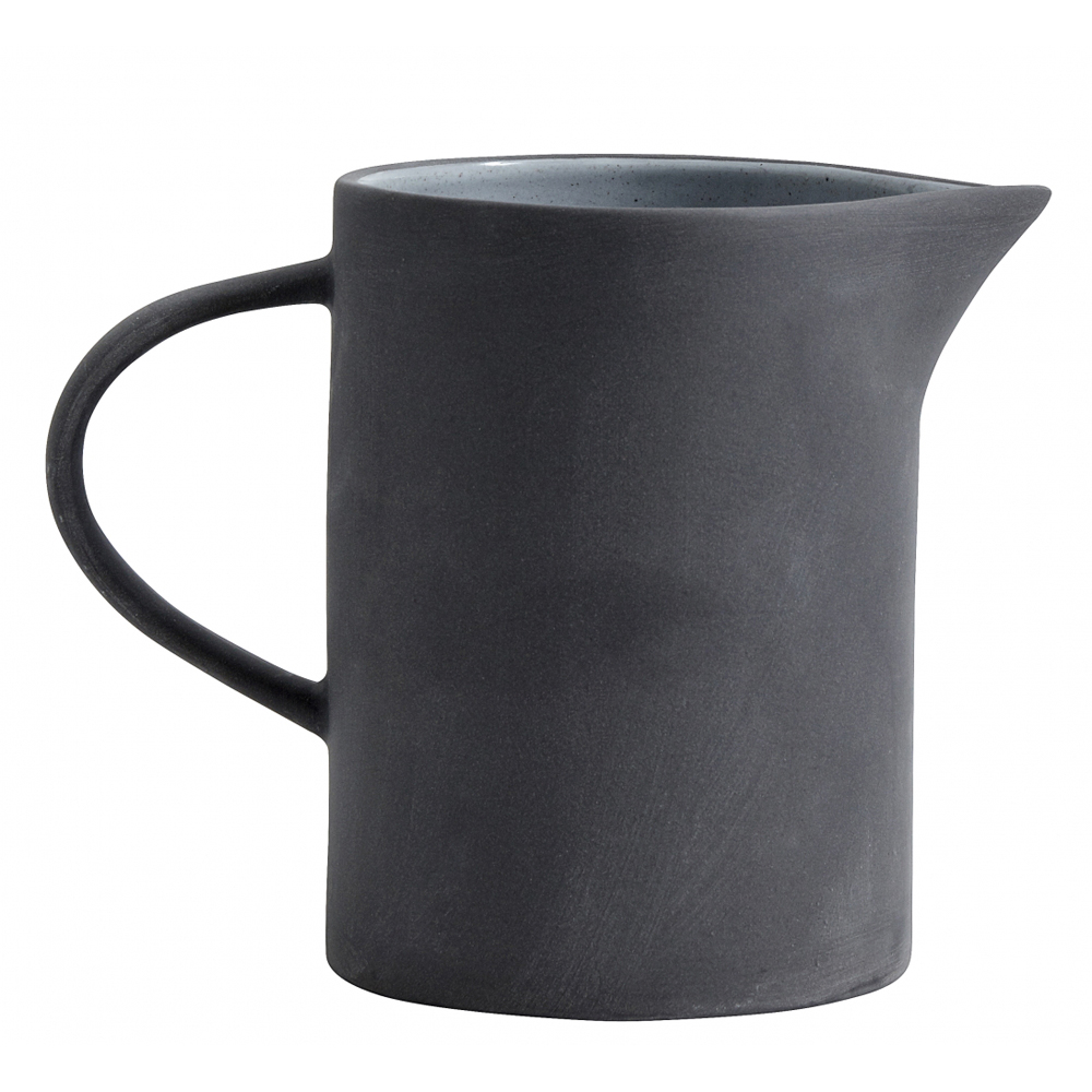 Nordal - Stoneware pitcher, black/white
