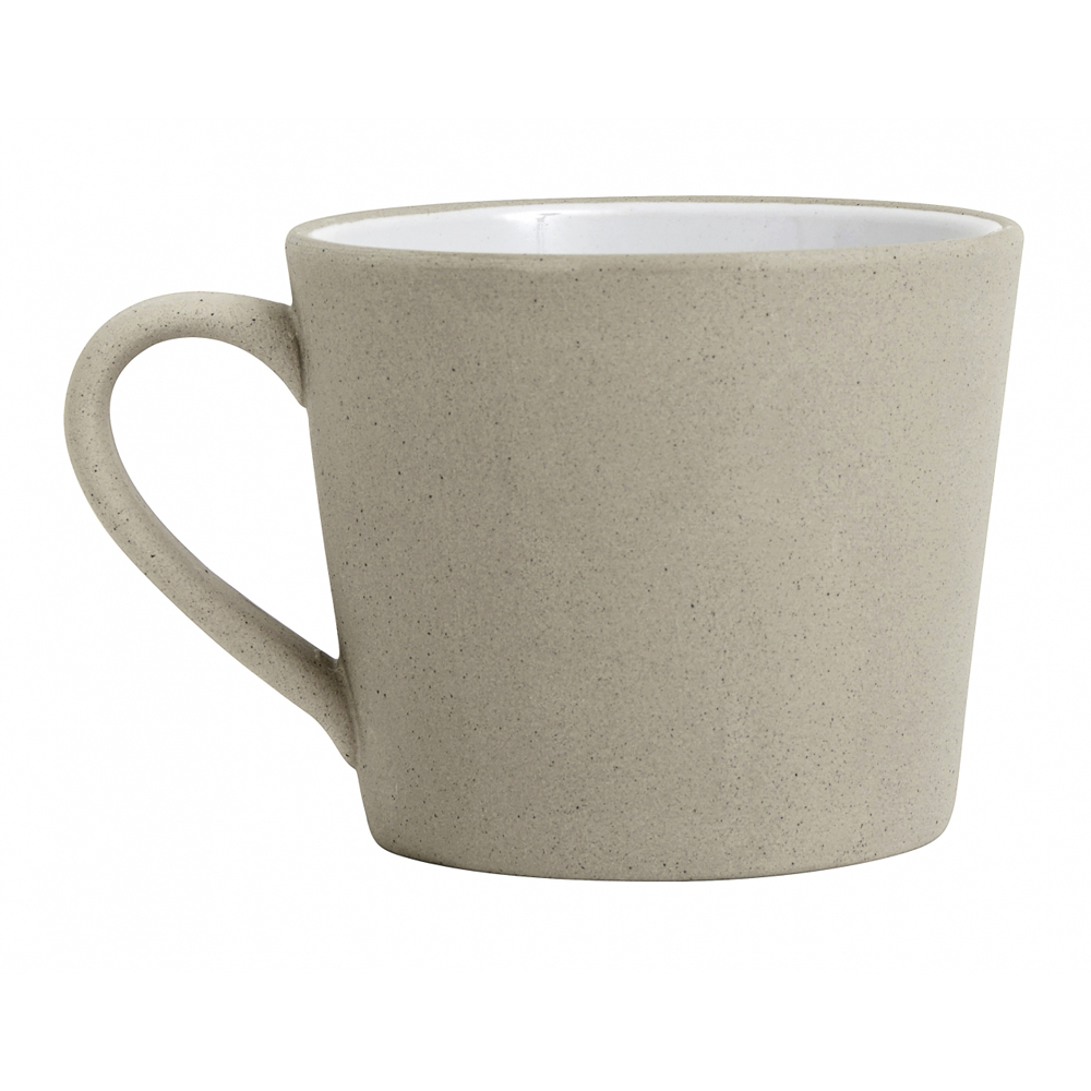 Nordal - Stoneware Mug W. Handle, Beige/White