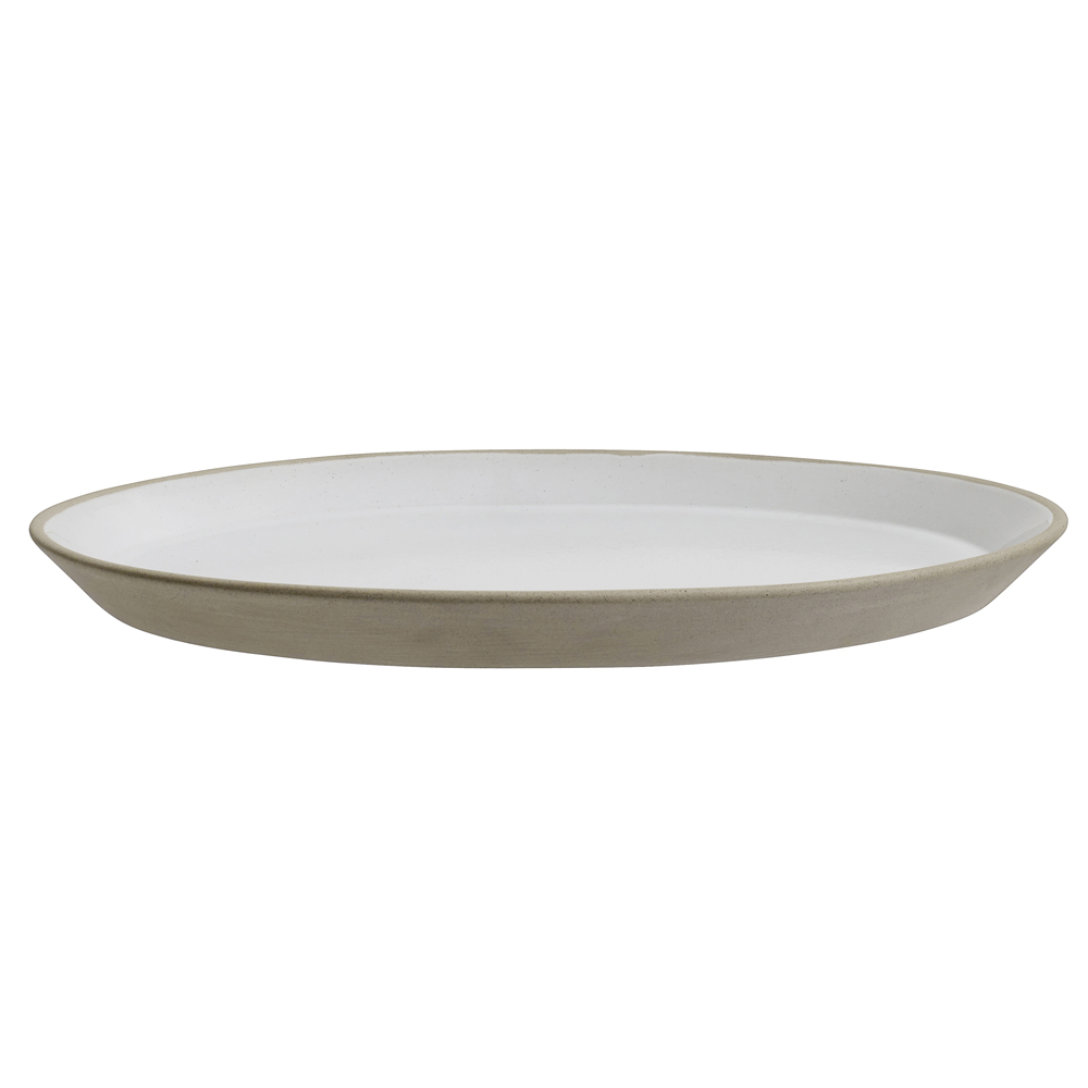 Nordal - Stoneware Dinner Plate, Beige/White