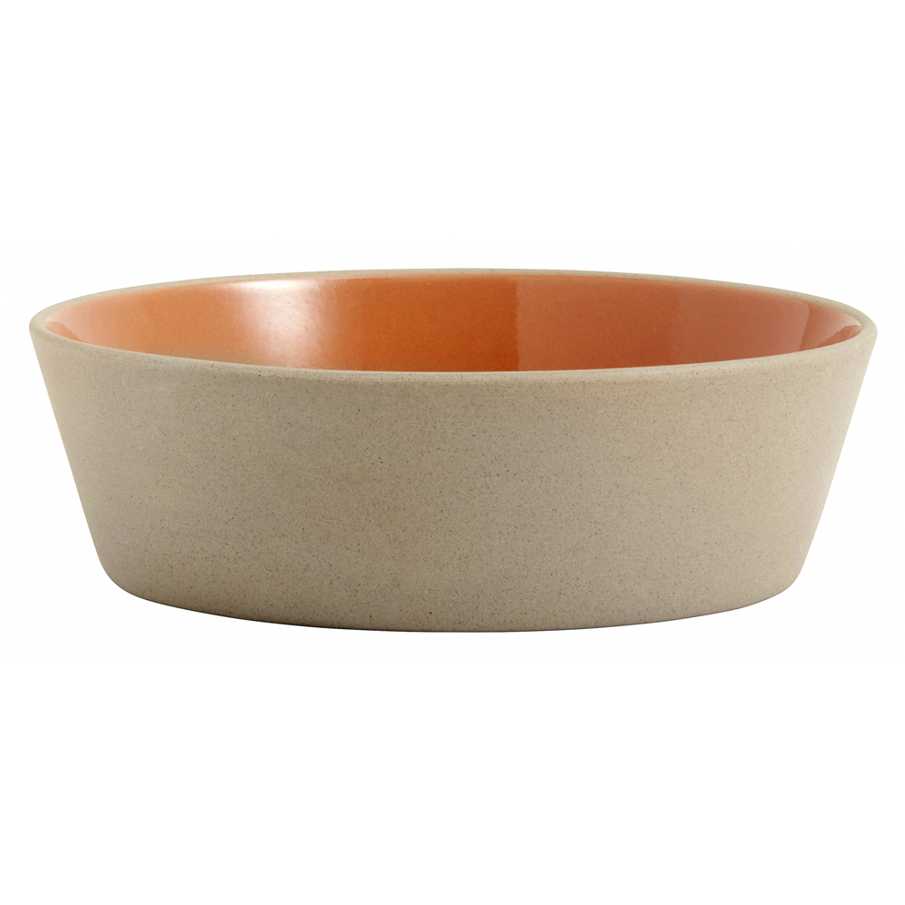 Nordal - Stoneware bowl, beige/dark peach, L
