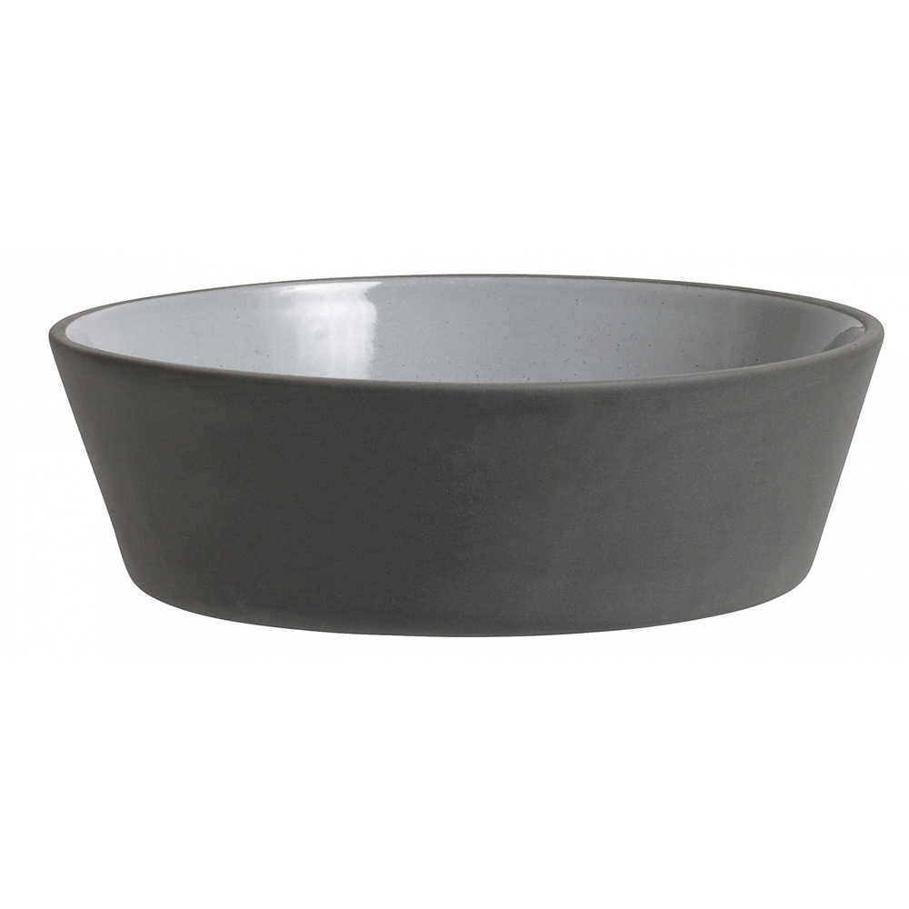 Nordal - Stoneware Bowl, Black/White, L
