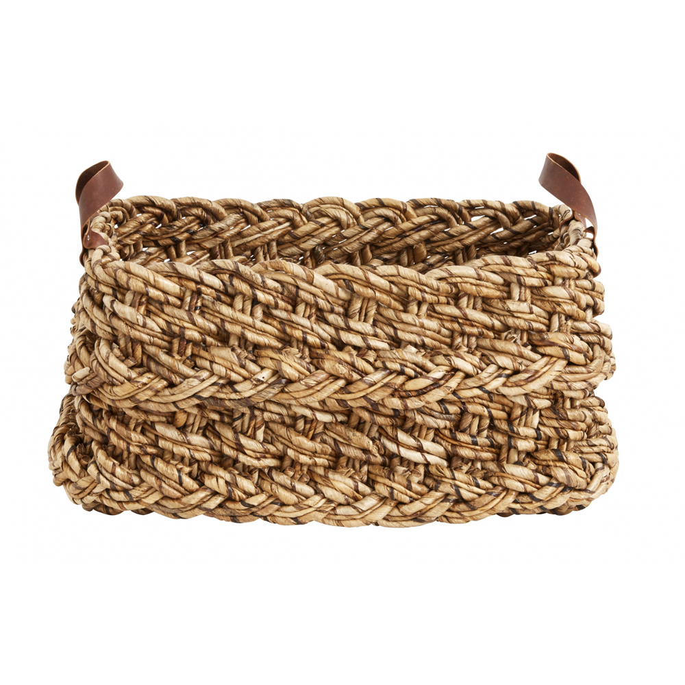 Nordal - Basket, banana fibres, square w/handles