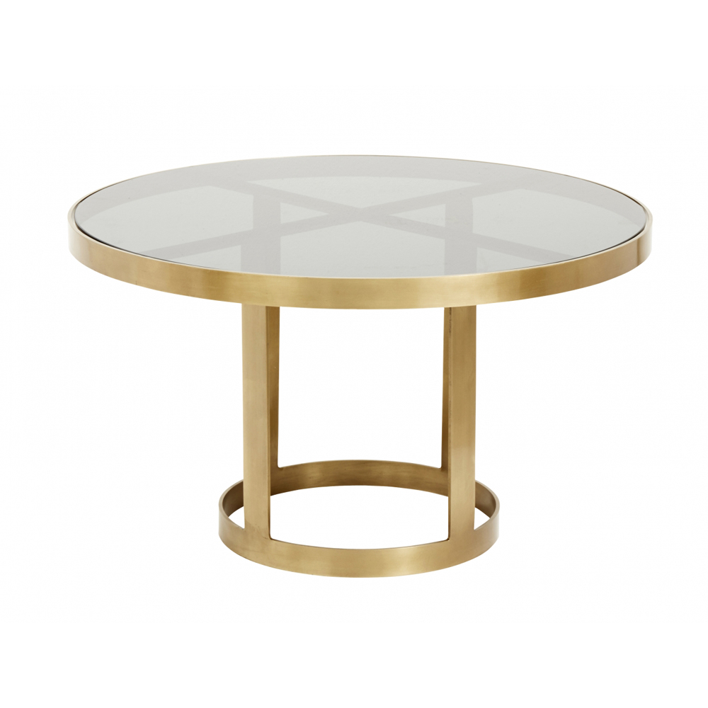 Nordal - LUXURY round coffee table, golden/black