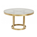 Nordal - Luxury Round Coffee Table, Golden/Black