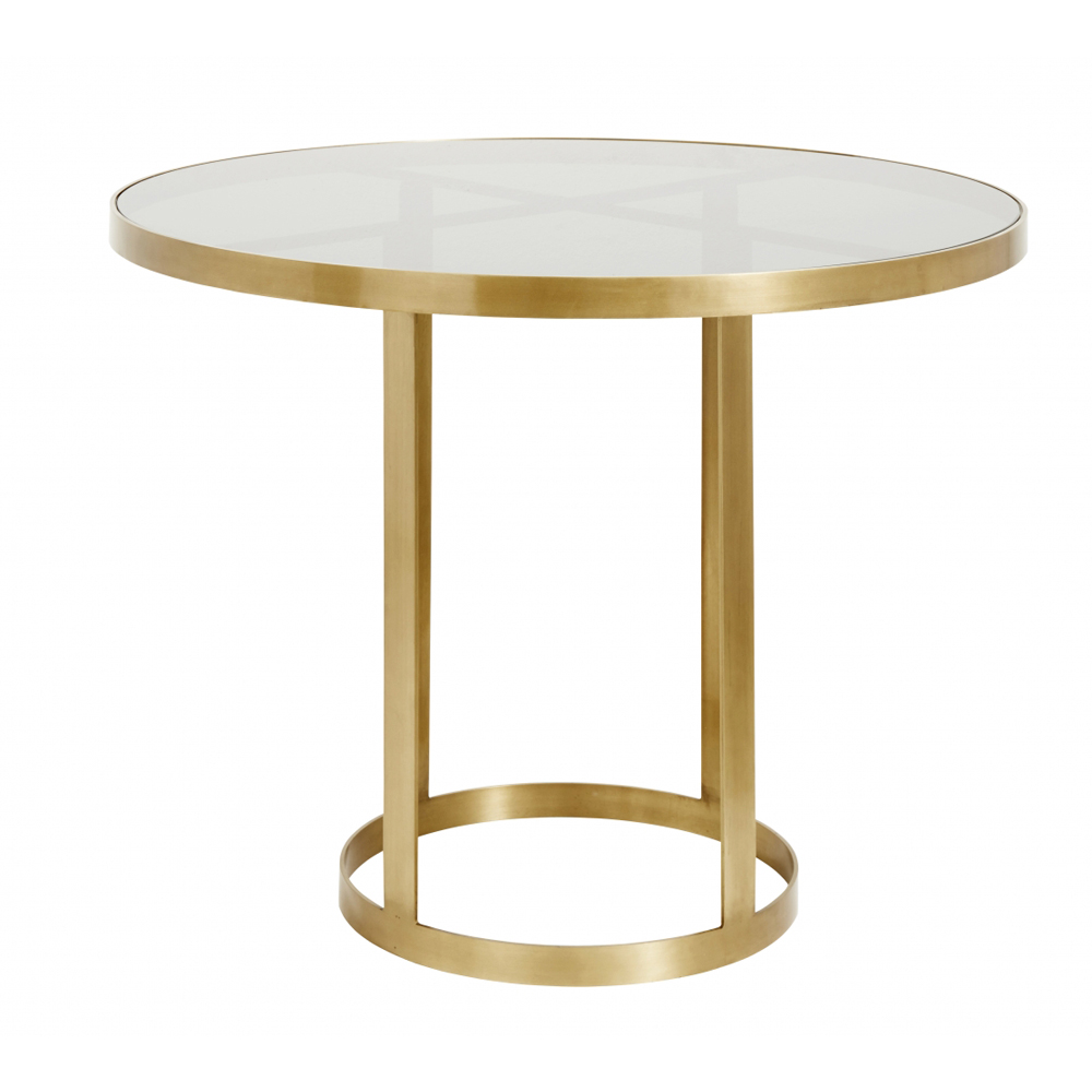 LUXURY round display table, golden/black