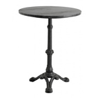 Nordal - Café Table, Black Marble, Round W/Iron