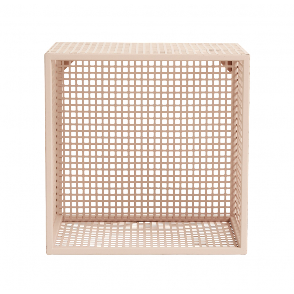 WIRE box for wall, light pink, S