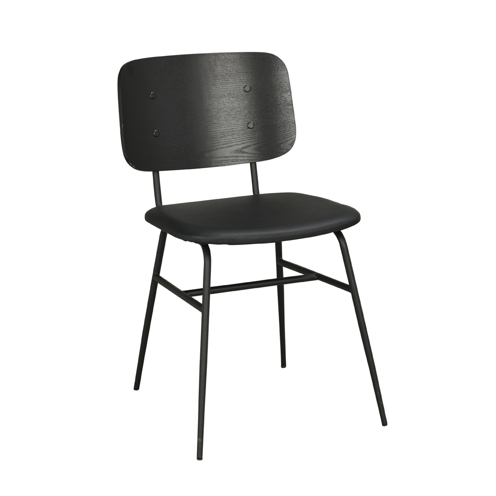 Rowico Home - Brent stol svart ask/svart sits/svarta ben