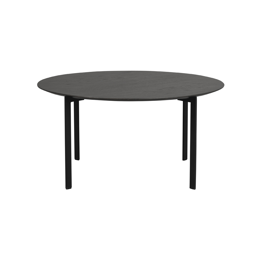 Rowico - Spencer soffbord Ø90 svart ek/svart metall