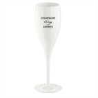 Koziol - Cheers Champagne Is The Answer, Champagneglas Med Print 6-Pack 100Ml