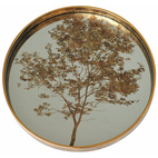 NFG - Golden Serveringsbricka Med Spegel Träd