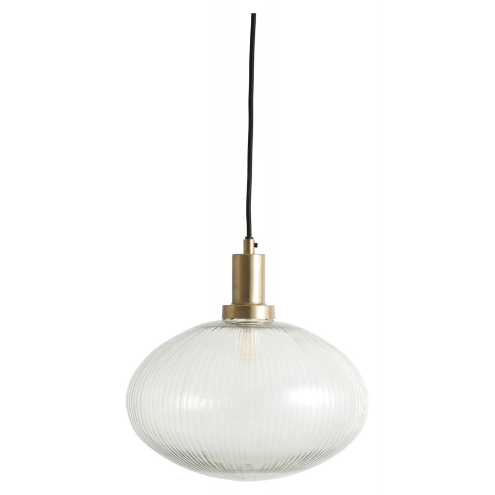 Nordal - BONA lamp, clear glass w/grooves
