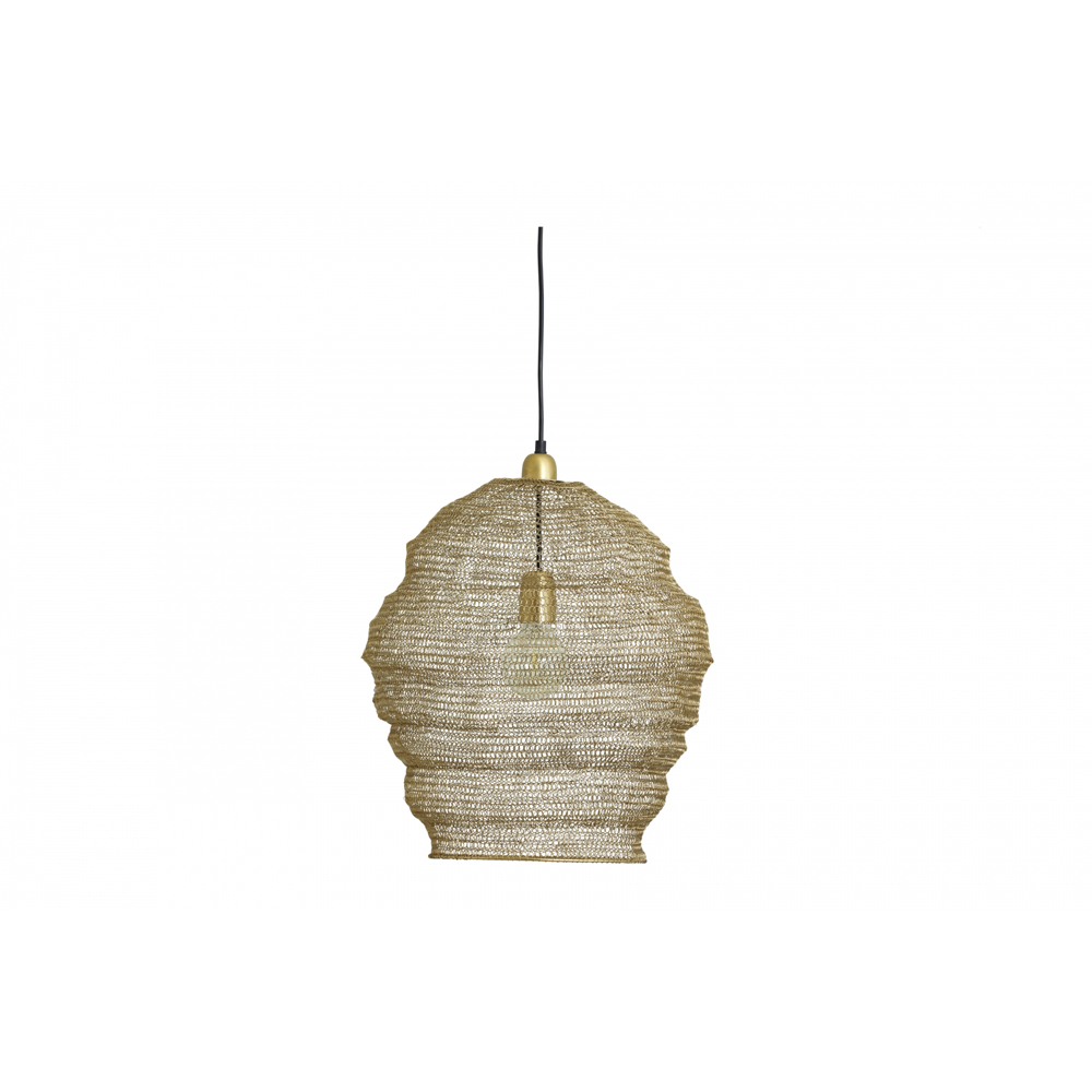 JUNO wire lamp, hanging, golden finish
