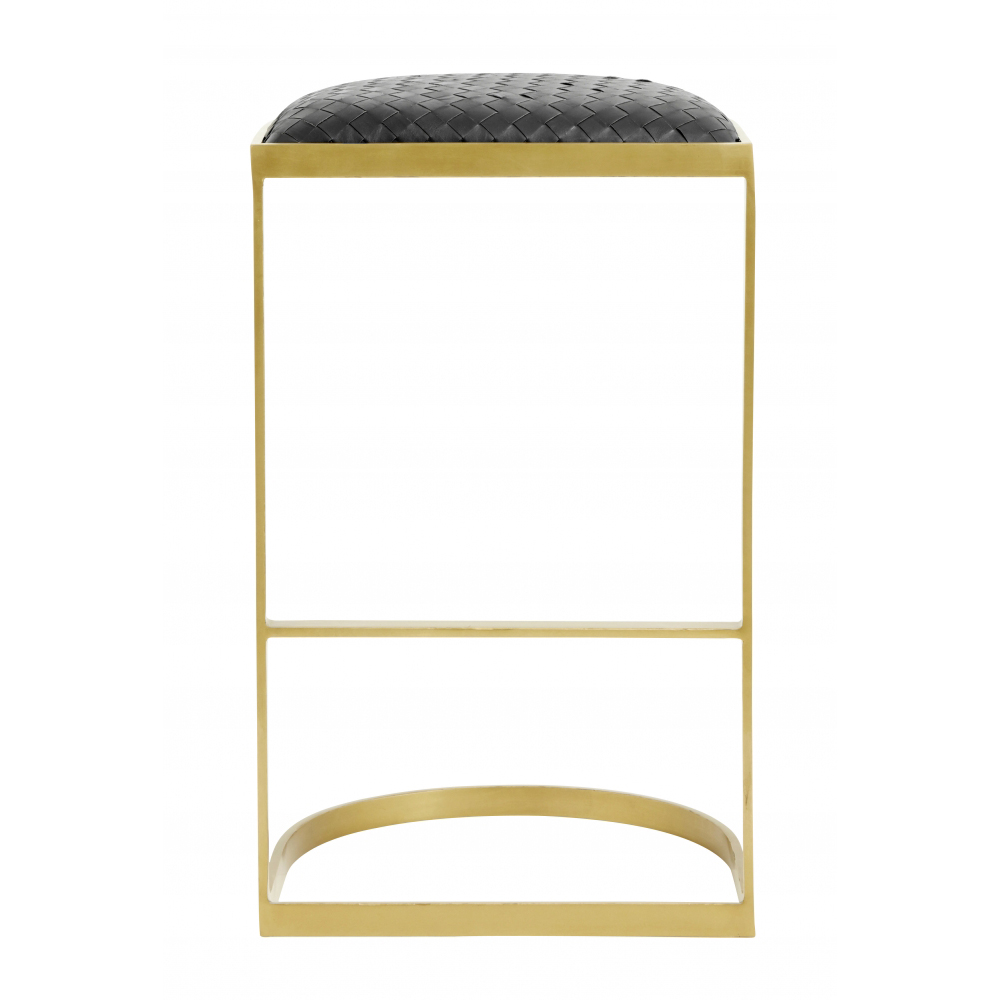 Nordal - EA bar chair, black weaving/golden