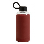 Nordal - Glass Bottle W. Silicone Sleeve, Darkred