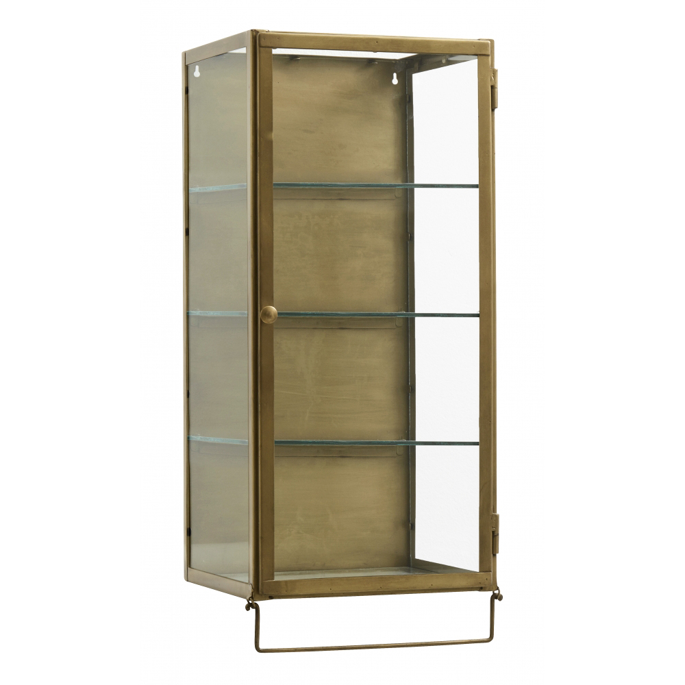 Nordal - SIRI wall cabinet, 1 door, golden metal