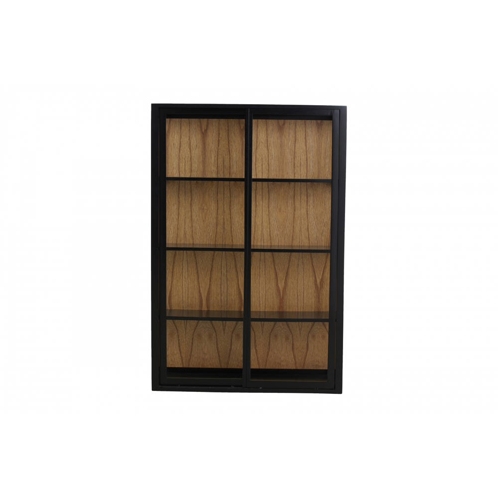 BEI wall cabinet, sliding doors, black