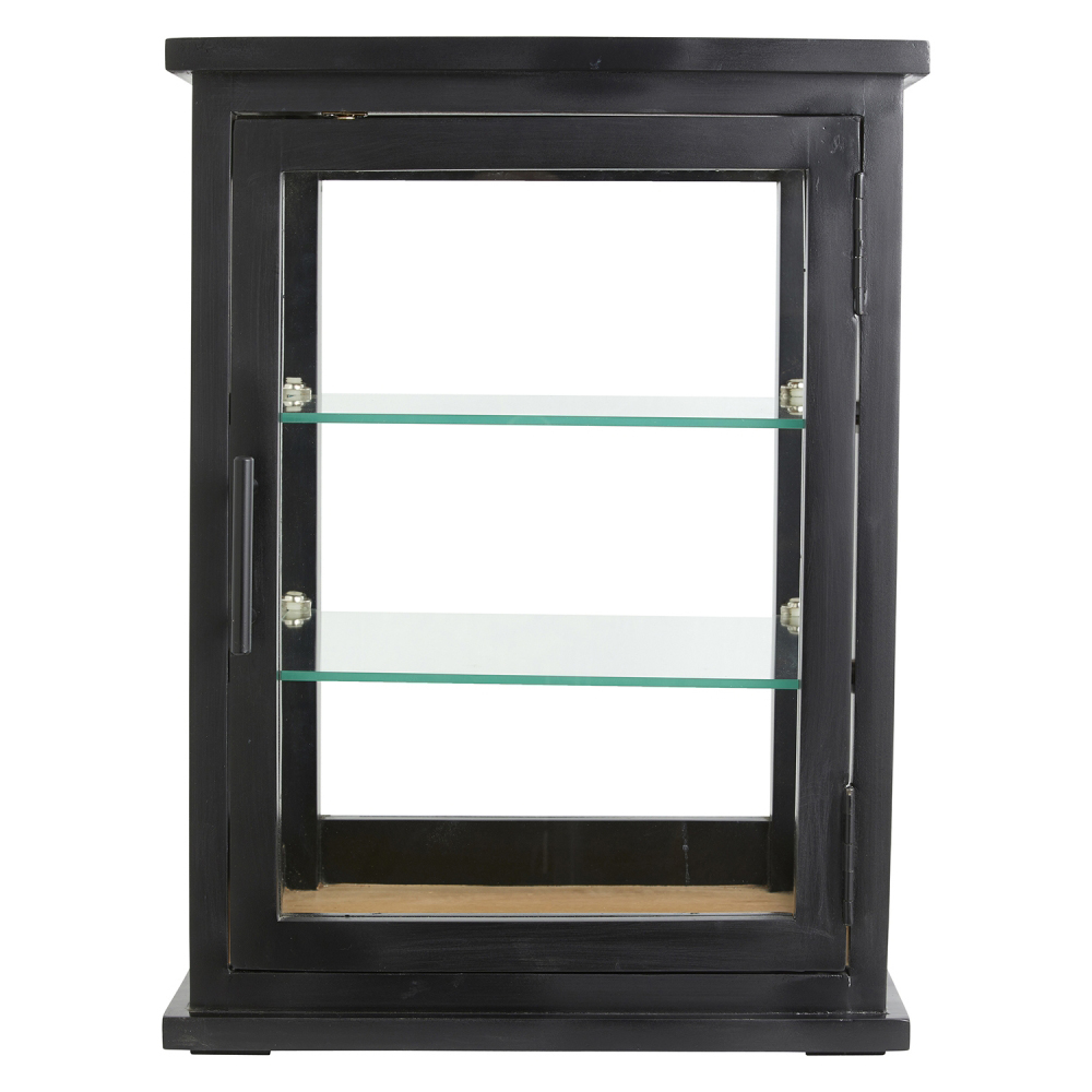 ARNO display cabinet, black wood
