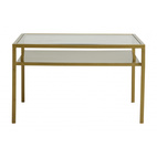 Nordal - Etne Coffee Table, Golden W/Clear Glass