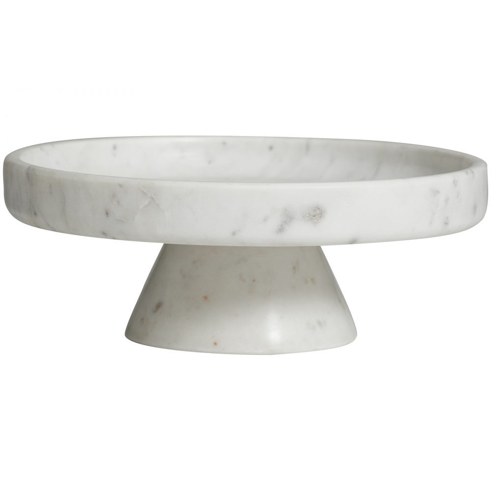 IMATRA dish on base, white marble