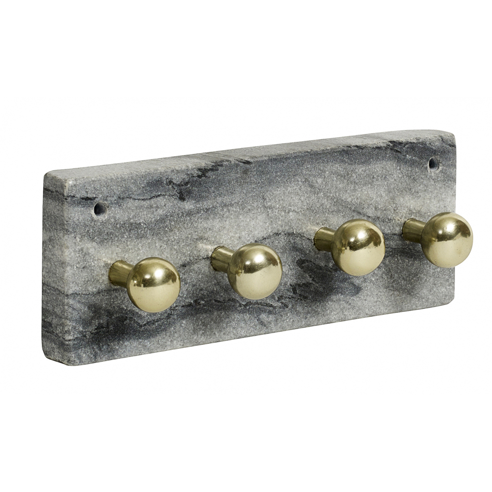 Nordal - Necklace rack w/knobs, black marble