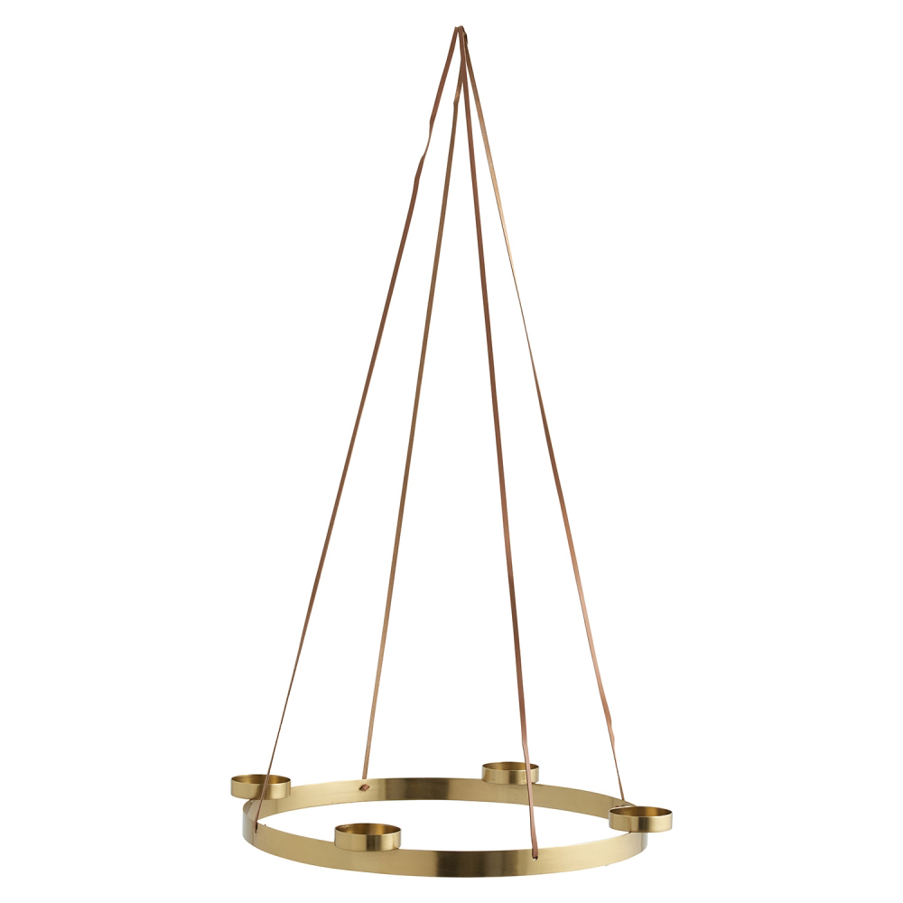 Nordal - ARONA candle holder L, gold, f/4 candles