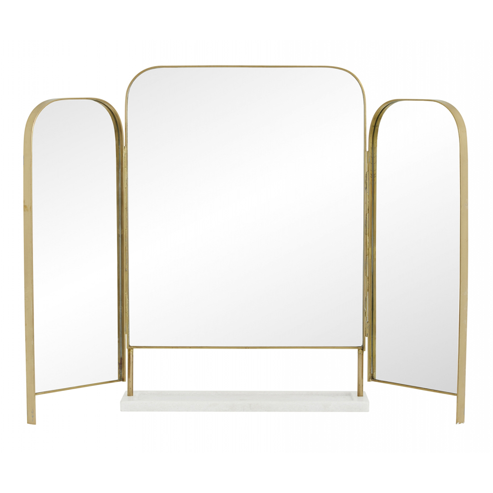 OTUS table mirror, golden edge