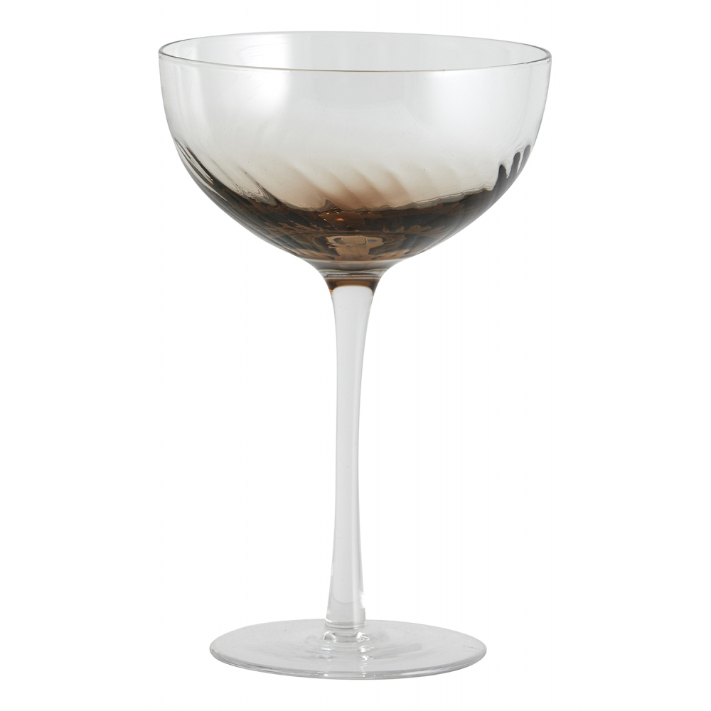 Nordal - Garo Cocktail Glass, Brown