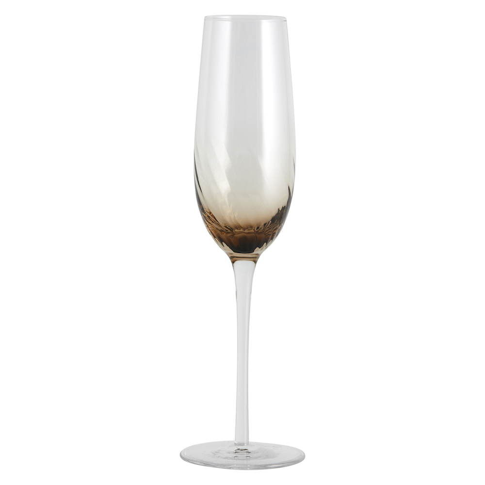 Nordal - Garo Champagne Glass, Brown