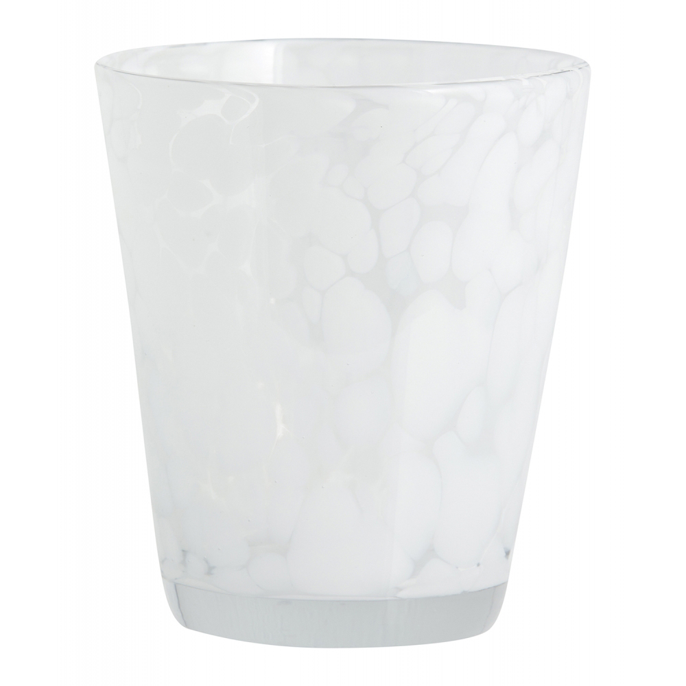 TEPIN drinking glass, clear/white