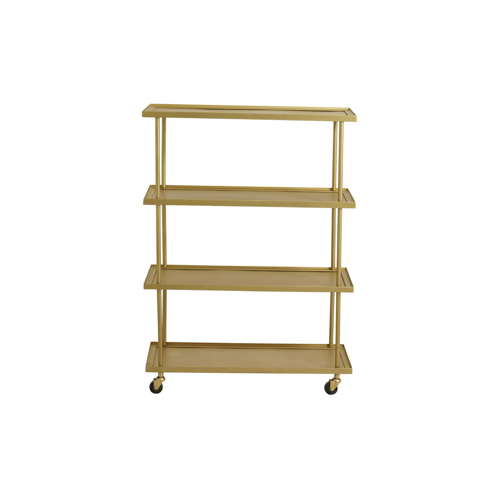 KAMO trolley w/4 shelves, golden