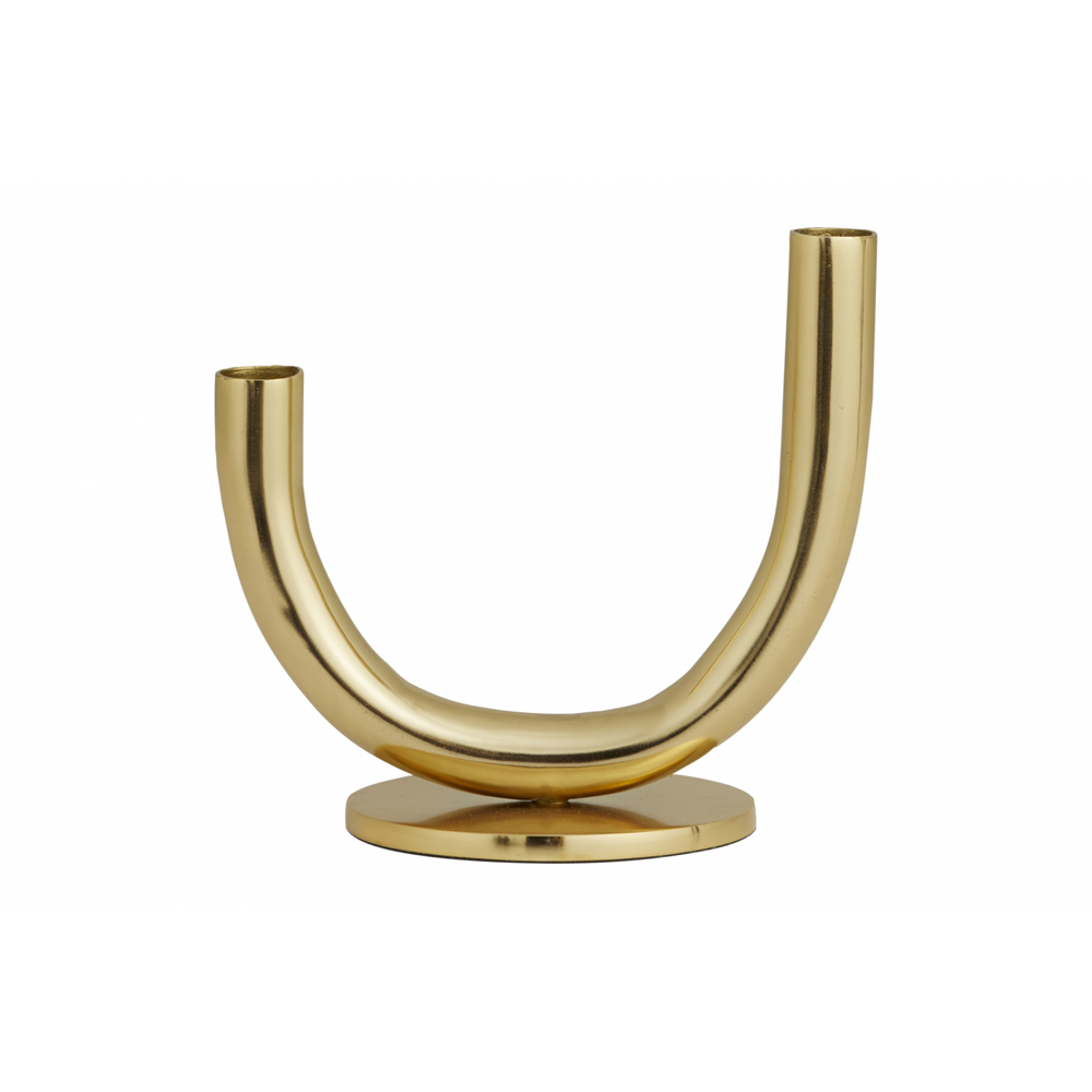 HITRA candle holder, golden, small