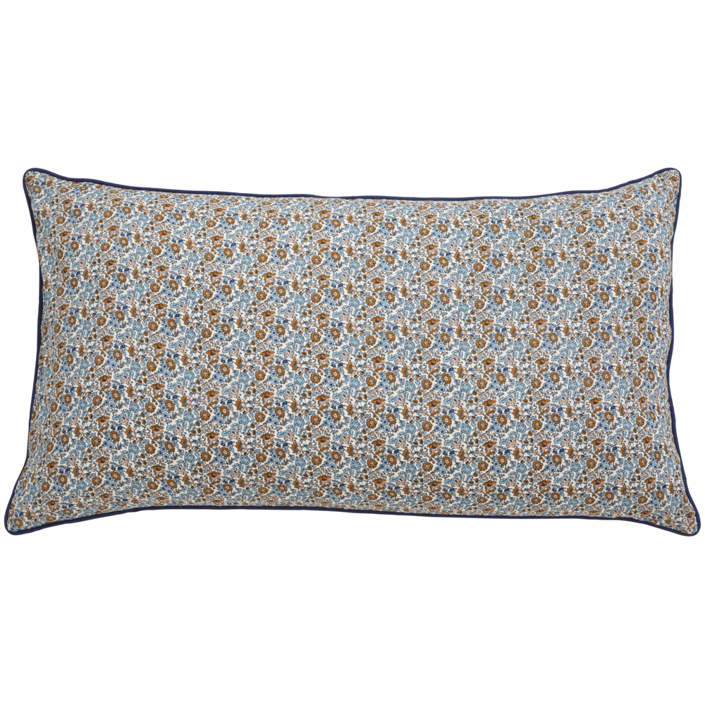 Nordal - COSMO cushion cover, blue/brown flowers