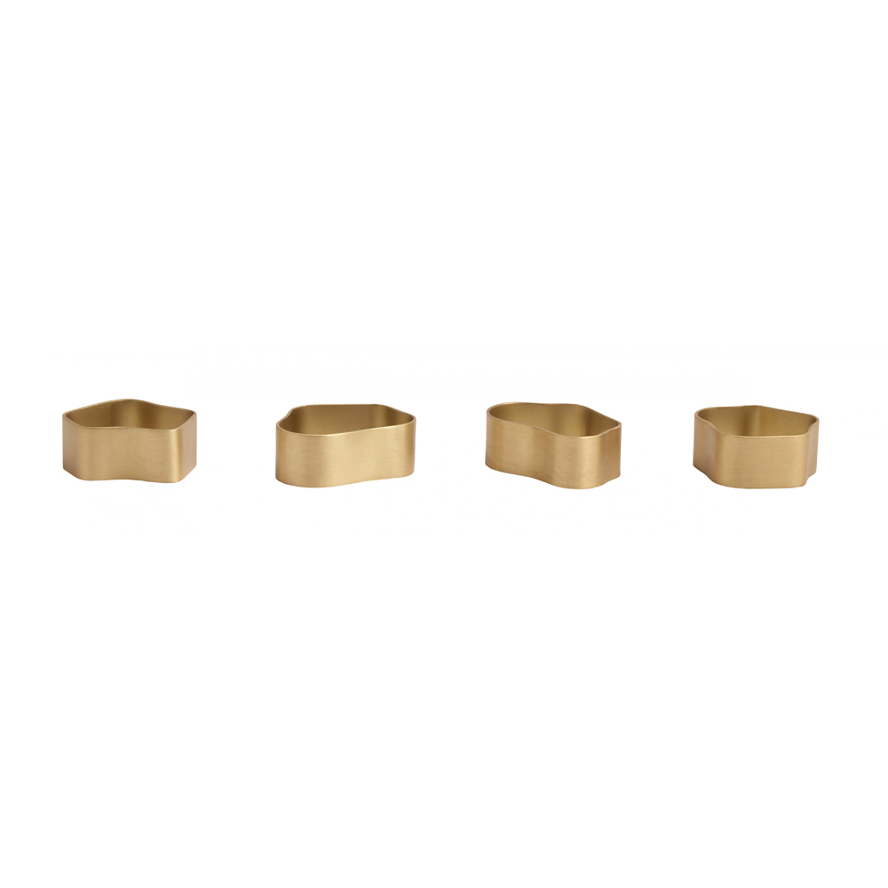 CAPRI golden napkin ring, organic shape