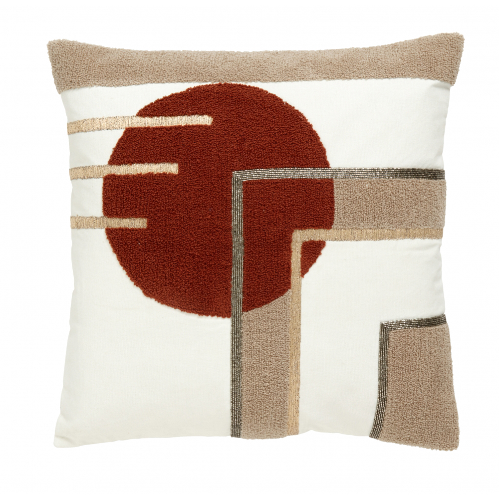 Nordal - CRUZ cushion cover, terracotta circle