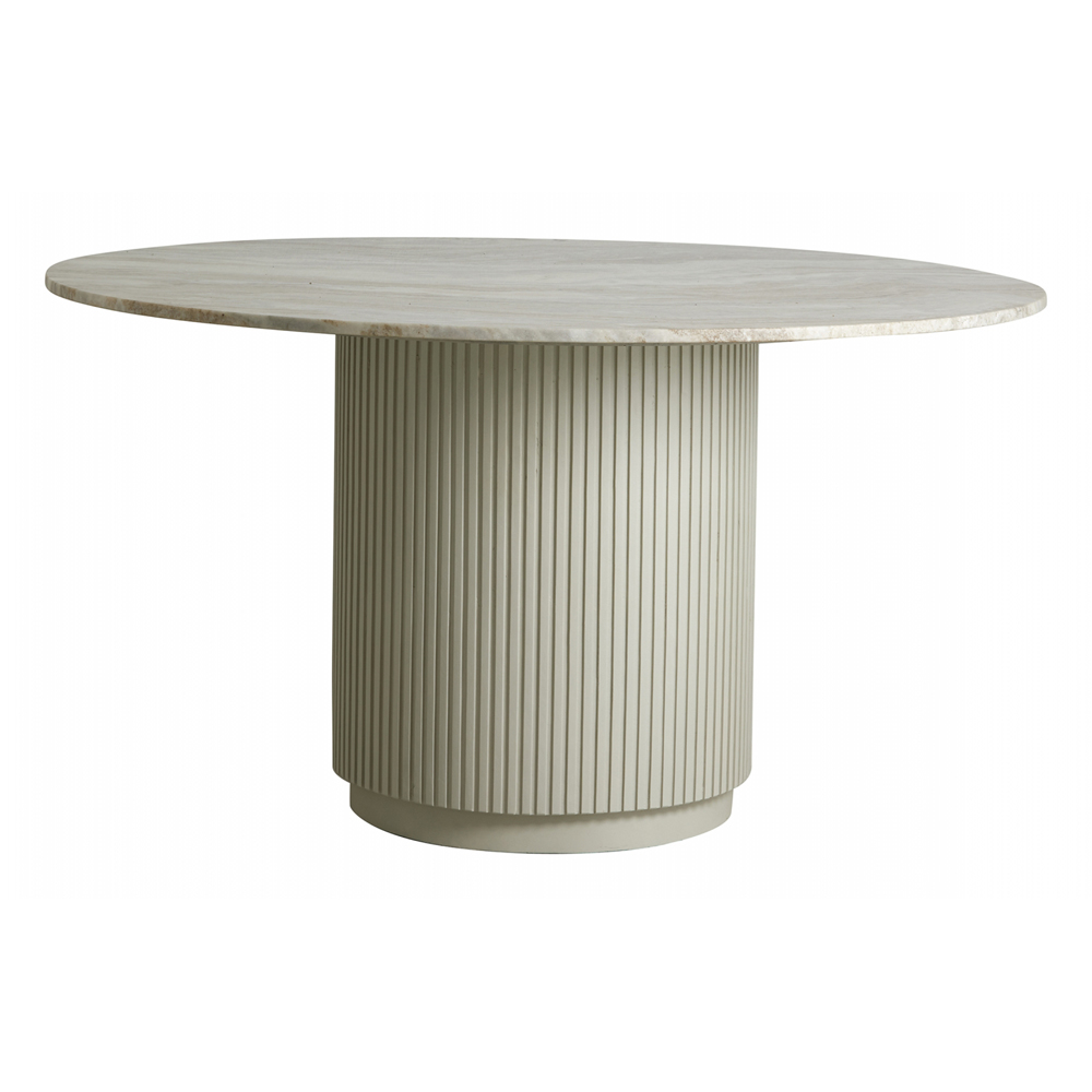 Nordal - Erie Round Dining Table White Marble Top
