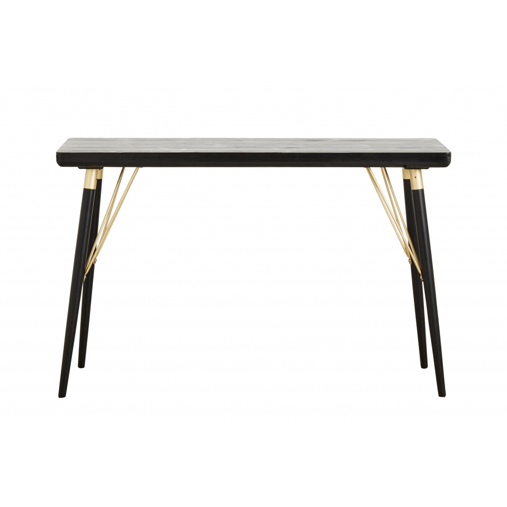 Console table, black wood