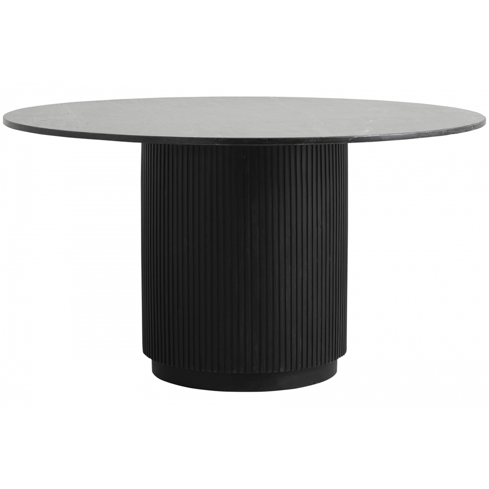 Nordal - Erie Round Dining Table Black Marble Top
