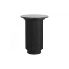 Nordal - Erie Round Side Table, Black Marble Top