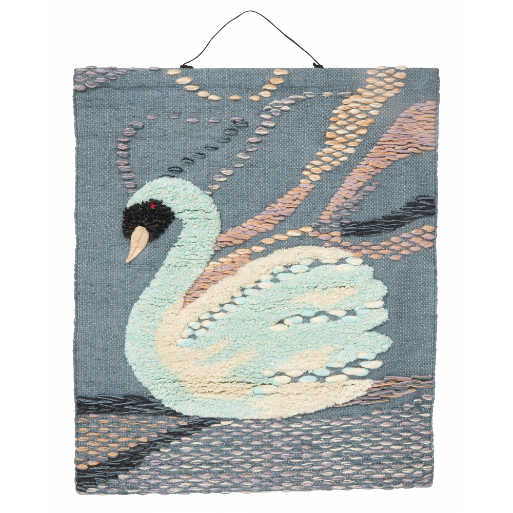 Nordal - Wall Decoration, Swan, Petrol Colours