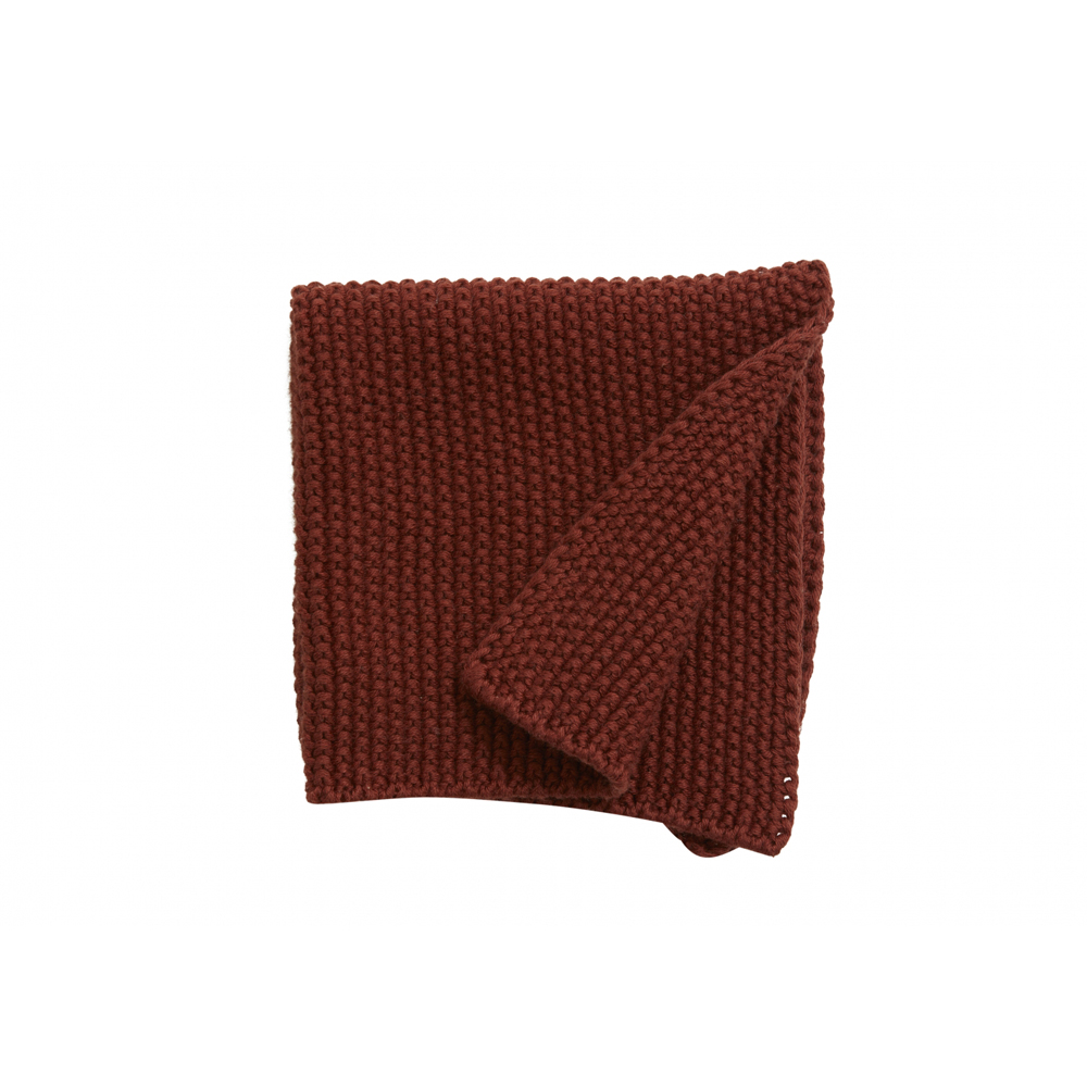 Nordal - MERGA dish cloth, knit, rusty red